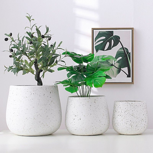 Chậu trồng cây đá mài Terrazzo