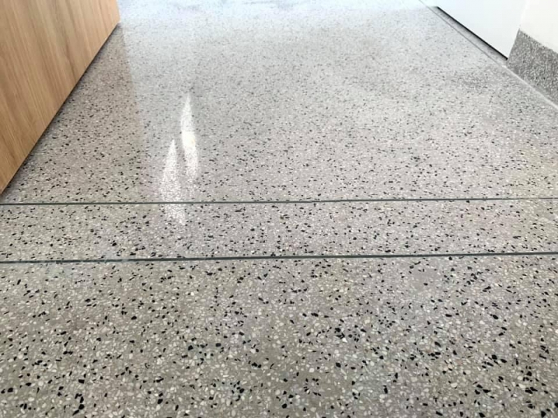 Thi công sàn đá mài Terrazzo