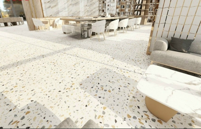 Thi công sàn đá mài Terrazzo