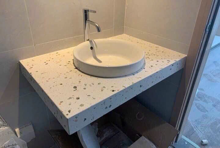 Thi công chậu rửa Lavabo Terrazzo thẩm mỹ