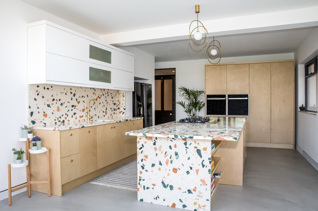 Thi công bàn bếp Terrazzo