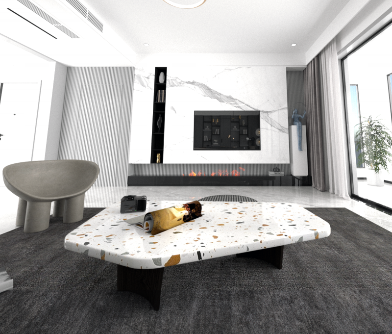 Thi công bàn bếp Terrazzo