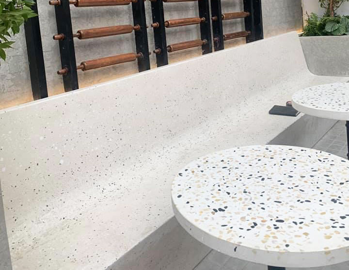 Thi công bàn bếp Terrazzo