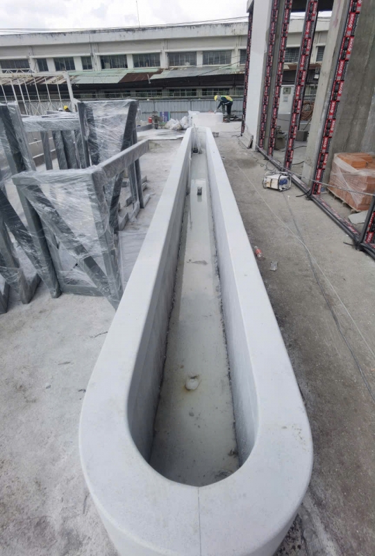 Thi công bồn cây, ghế ngồi đá mài Terrazzo