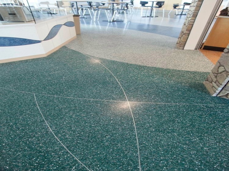 Thi công sàn đá mài Terrazzo