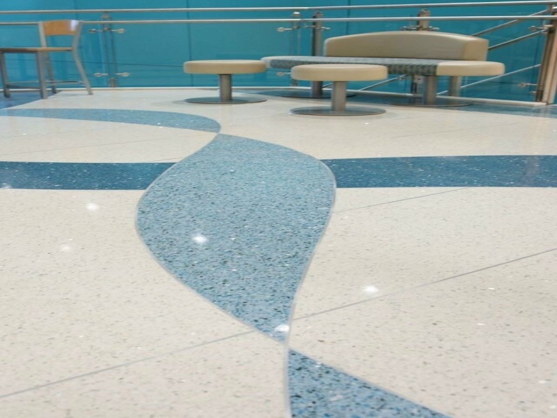 Thi công sàn đá mài Terrazzo