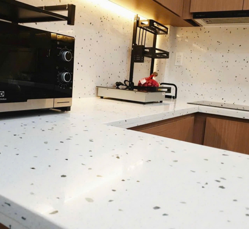 Bàn bếp đá mài granito, terrazzo