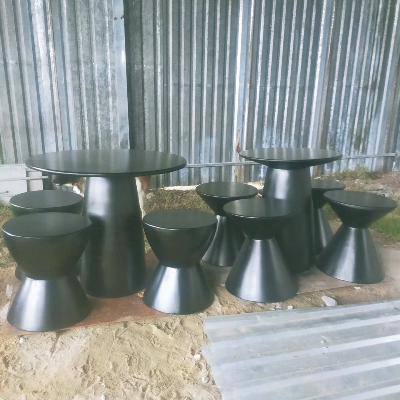 Bàn đá, ghế ngồi đá mài granito, terrazzo