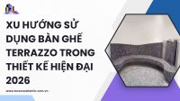 Xu hướng sử dụng bàn ghế Terrazzo trong thiết kế hiện đại 2026