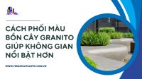 Cách phối màu bồn cây granito giúp không gian nổi bật hơn