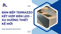 Bàn bếp terrazzo kết hợp đèn LED – Xu hướng thiết kế mới